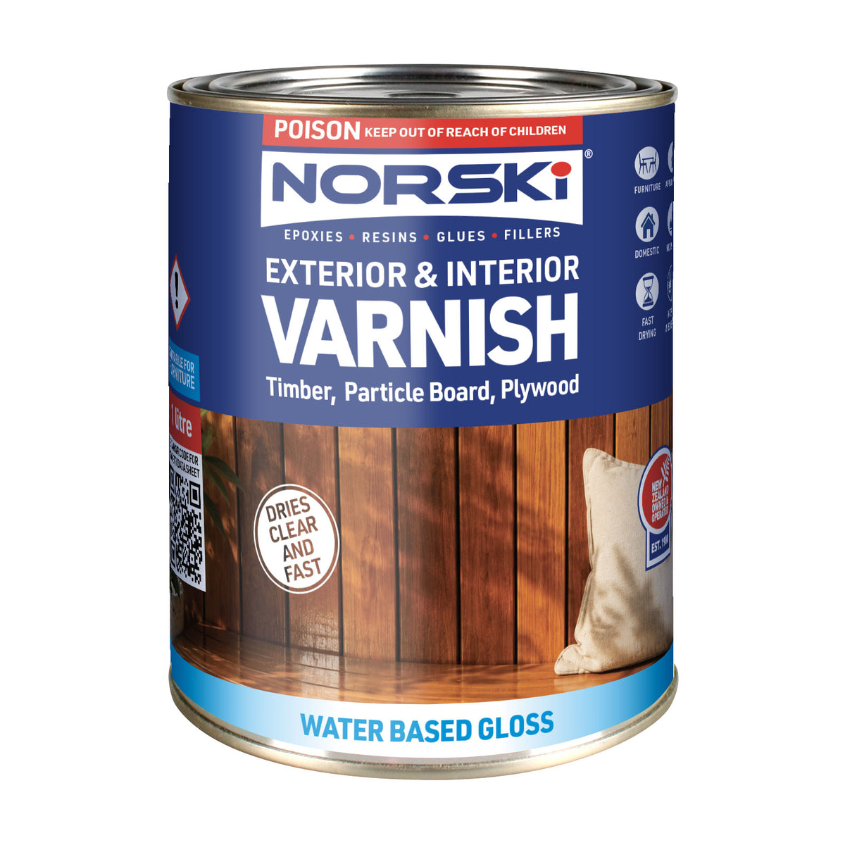 Norski Water Based Interior/Exterior Varnish