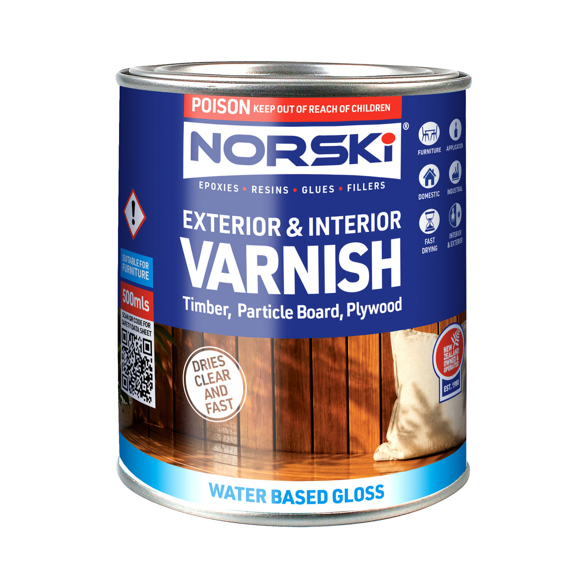 Norski Water Based Interior/Exterior Varnish